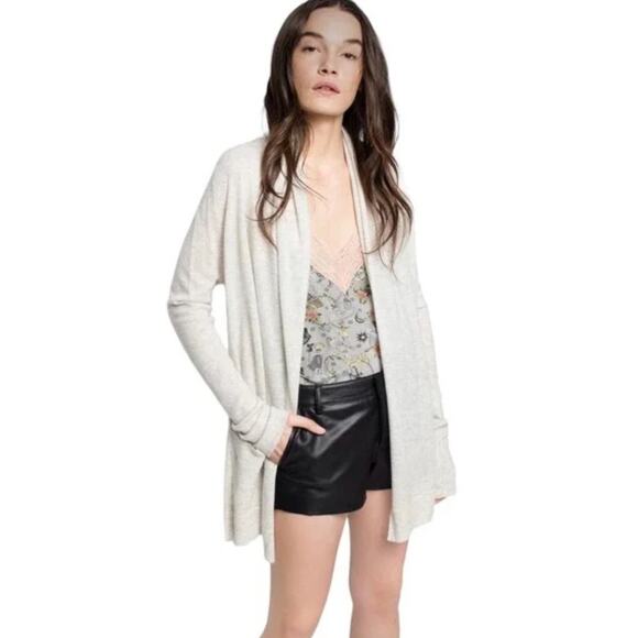 ZADIG & VOLTAIRE 100% Cashmere Cardigan Sweater Lightweight Distressed Small - Picture 1 of 16